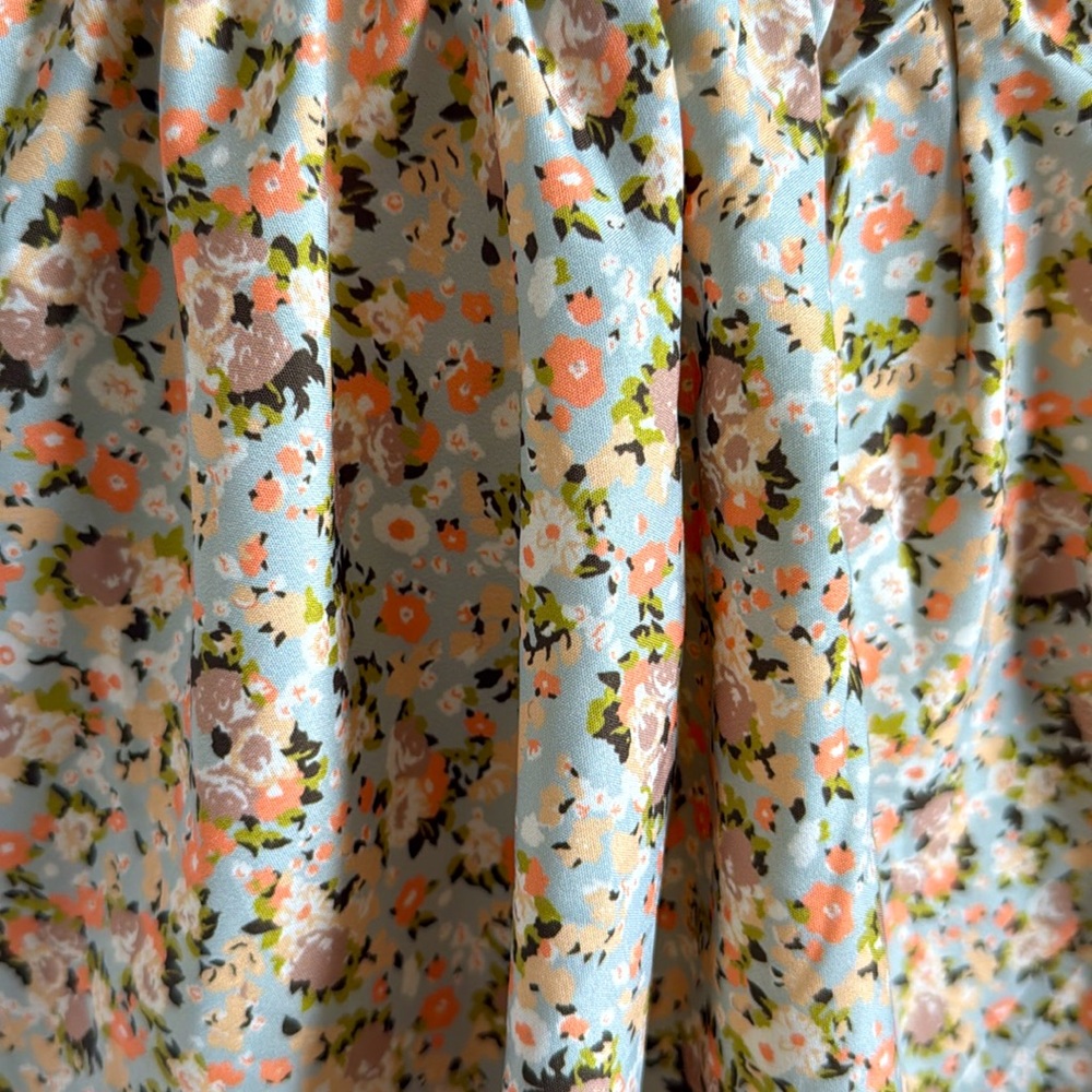 Thrifted/Vintage Floral Puff Sleeve Mini Dress - Picture 6 of 6